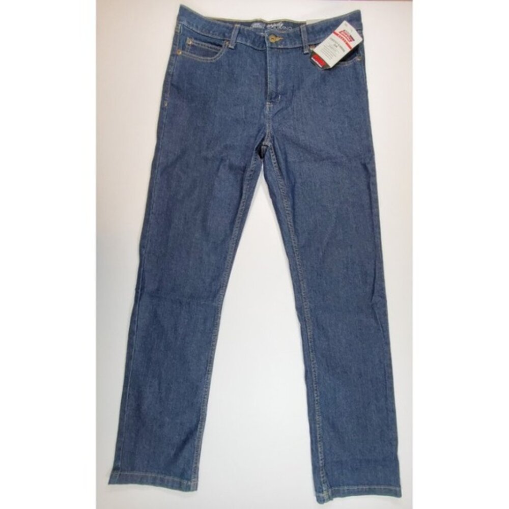 Dickies Womens Perfectly Slimming Straight Leg Jeans Size 10 Reg Dark Wash